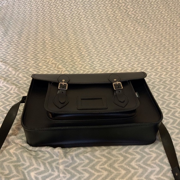 Zatchels NAVY BLUE HANDMADE LEATHER SATCHEL UK - Picture 6 of 8